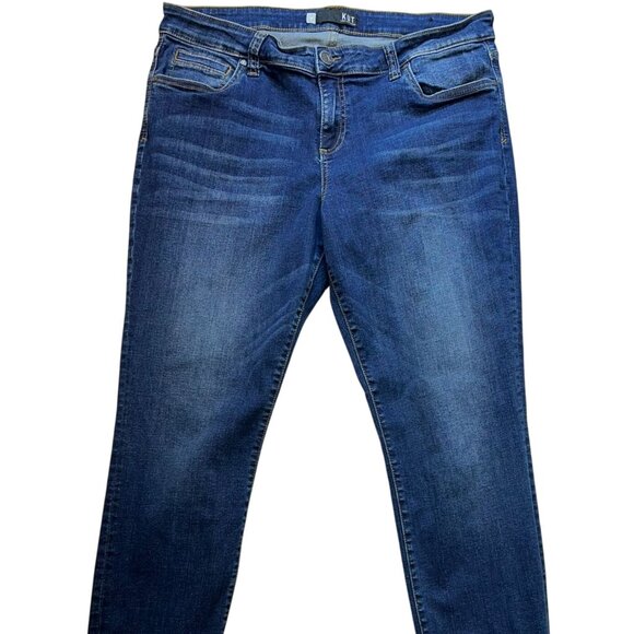 Kut From The Kloth Women's Toothpick Skinny Jeans Denim Size 16 Blue Medium Wash - Picture 1 of 11